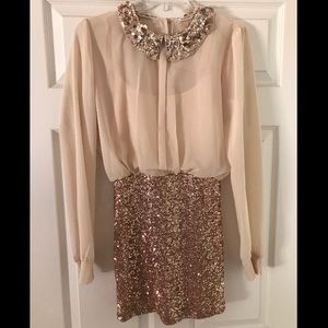 Rose Gold Sequined Dress - NWT